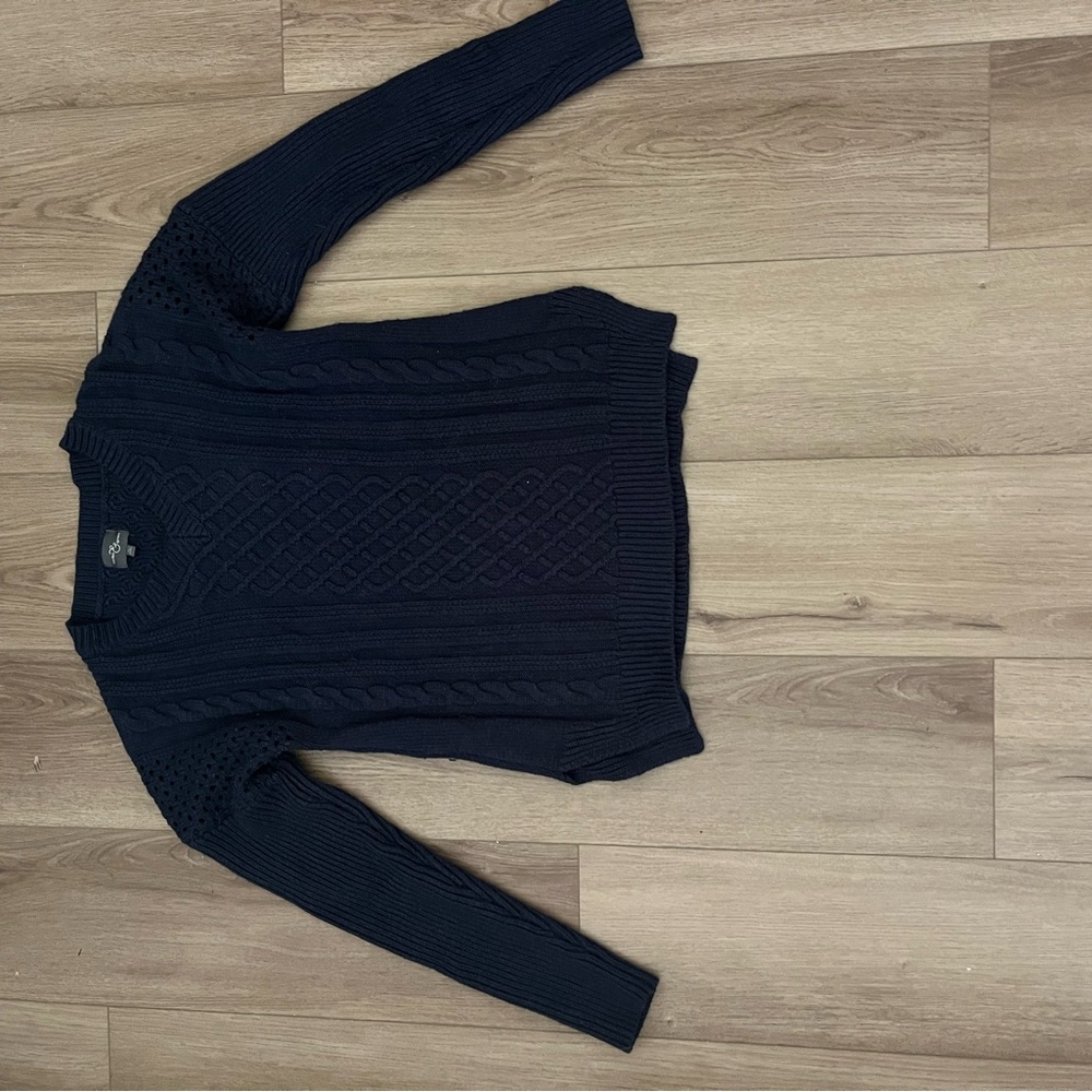 Classic navy Cable Knit Sweater